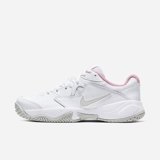 Adidasi Tenis Nike NikeCourt Lite 2 Hard Court Dama Albi Roz | PFHO-46573